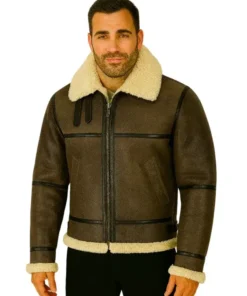 Men Shearling Leather Jacket