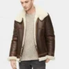 Men Aviator Shearling Leather Jacket