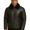 Men’s Black B3 Real Shearling Sheepskin Leather Jacket