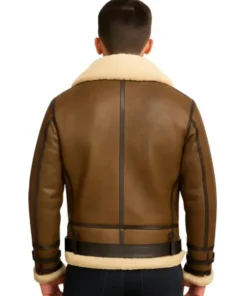Men Brown B3 Aviator Shearling Jacket