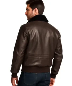 Men Brown Airforce Leather Jacket