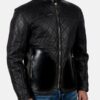 Men’s Quilted Style Mate Black Leather Jacket