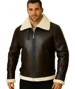Men RAF Sheepskin Leather Flying Jacket