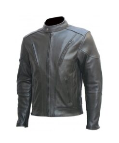 Men’s Sporty Style Leather Motorcycle Jacket