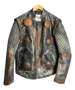 Mens Thor Vintage Moto Quilted Leather Jacket