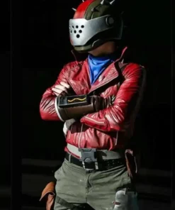 Motorcycle Rust Lord Fortnite Jacket side pose