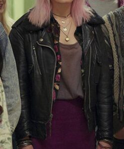 Sex Education Emma Mackey Leather Jacket