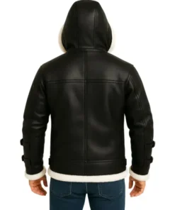 B3 Bomber Shearling Black Hoodie Jacket