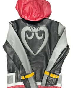 Premium men's black and red Biker Leather Jacket inspired by the Sora character design
