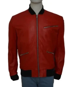 Star Wars Red John Boyega Leather Jacket front