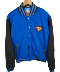 Superman Bomber Blue Varsity Jacket