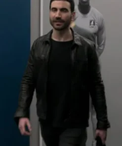 Ted Lasso S02 Roy Kent Black Leather Jacket walk