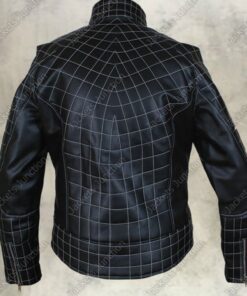 Alternative view of The Amazing Spider Man 2 Black Leather Jacket