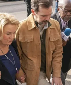 The Thing About Pam (2022) Mark Hupp Brown Jacket back