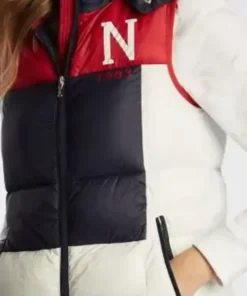 Women's Hooded Puffer Vest front