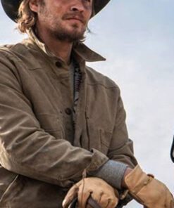 Alternative view of Luke Grimes Yellowstone Brown Leather Jacket