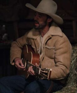 Alternative view of Yellowstone S04 Walker Brown Shearling Jacket