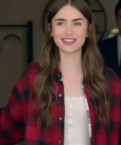 emily-in-paris-emily-cooper-red-plaid-shirt