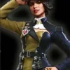 Free Fire Paloma Jacket featuring a sleek black finish and a high collar design for an authoritative gaming look.
