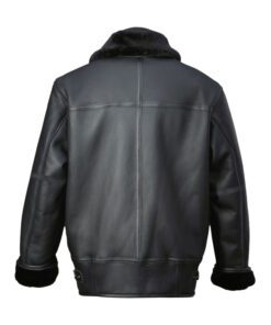 Alternative view of Men Black Aircraft Shearling Jacket