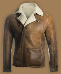 men-brown-distressed-shearling-jacket