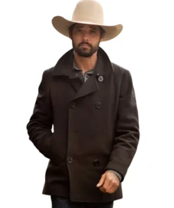 Ryan Bingham Yellowstone Black Peacoat