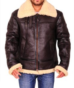 Dark Brown Sheepskin Leather Jacket