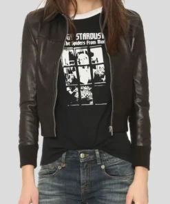 womens-black-leather-bomber-jacket