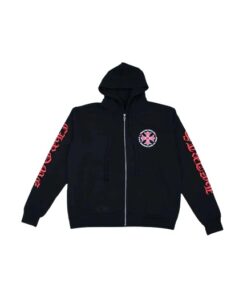 Unisex Plus Cross Black Hoodie