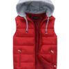 Men Puffer Hooded Vest Full Zip