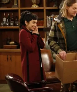 Last Man Standing Molly Ephraim Maroon Coat (back)