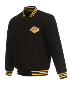 Los Angeles Lakers Reversible Embroidered Black Jacket