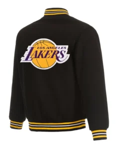 Los Angeles Lakers Reversible Embroidered Black Jacket back