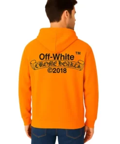 Orange Off-White x Hoodie