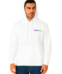 Pullover White Peace and Love Hoodie