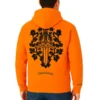 Unisex Style Orange Vine Dagger Hoodie (Back)