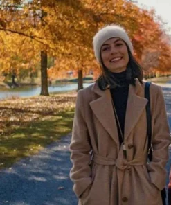 master-of-none-francesca-plaid-brown-coat