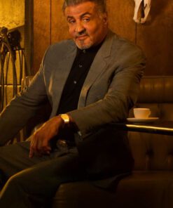 Sylvester Stallone Tulsa King Grey Coat