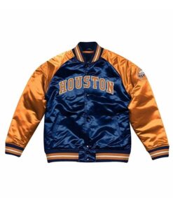 Houston Astros Blue And Orange Satin Jacket