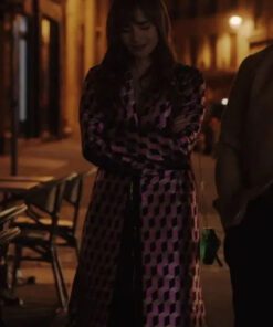 Emily In Paris S03 Pink Printed Coat