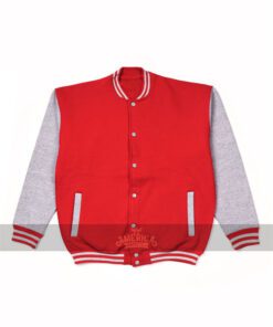 New Baseball College DJ Red Grey Jacket
