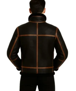 B3 Men’s Sheepskin Black Shearling Jacket