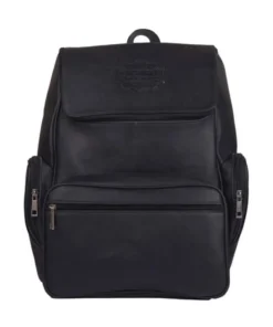Black Real Leather Backpack