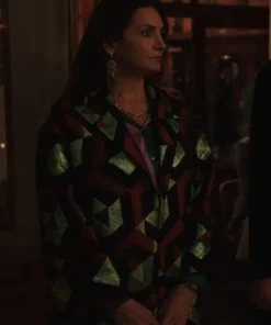 Emily In Paris S03 Laurence Gormezano Geometric Coat