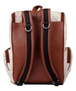 Hairon White And Brown Backpack