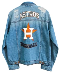 Houston Astros Denim Jacket back