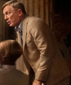 Glass Onion Daniel Craig Light Brown Suit