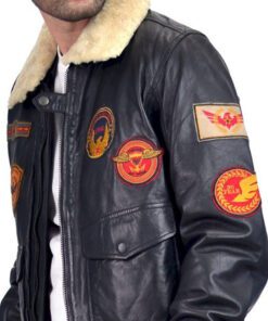 B3 Patched Pilot Bomber Jacket