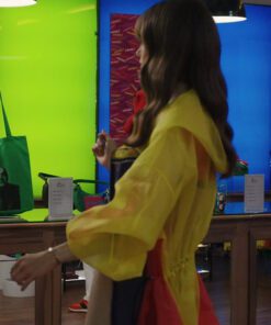 Emily in Paris S03 Lily Collins Yellow PVC Jacket