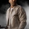 Fast X Jason Statham White Leather Jacket